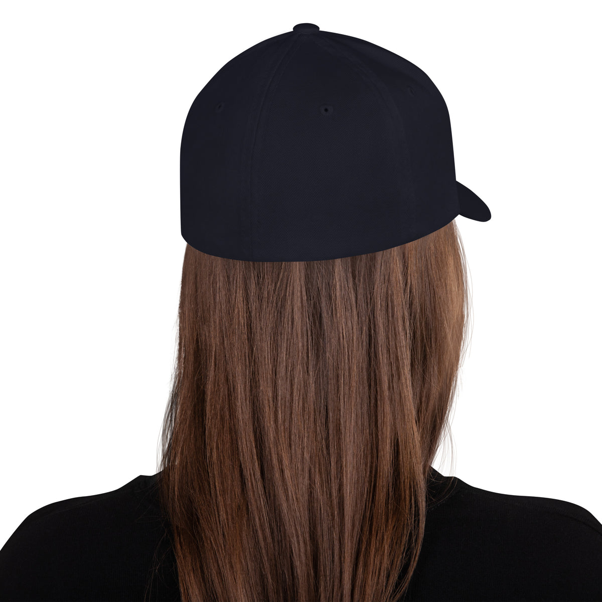 Dark Navy structured stretch-fit baseball cap embroidered with Off the Glass, back view