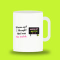 Warm-up? I thought that was the match – padel mug, white 11oz