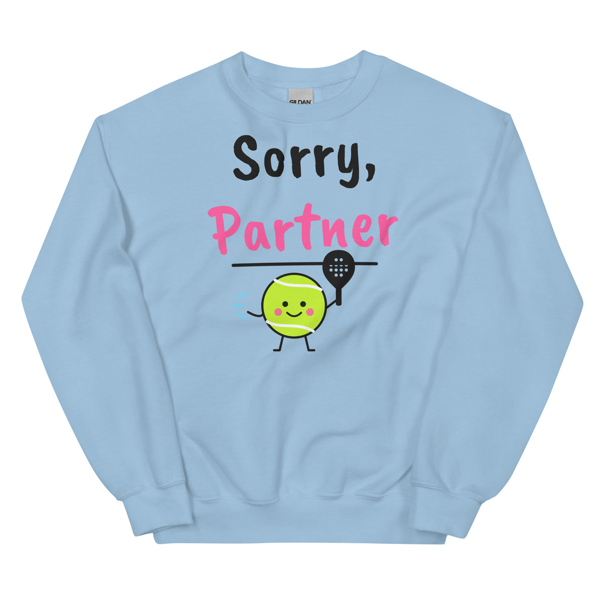 Sorry, Partner – padel sweatshirt, Light Blue