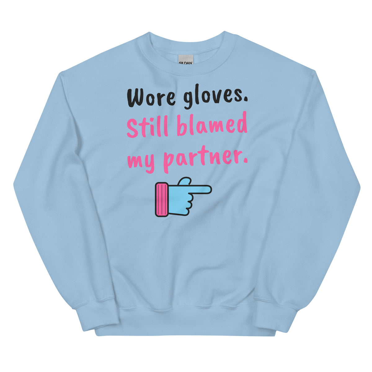 Wore gloves. Still blamed my partner. – padel sweatshirt, Light Blue
