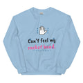 Can’t feel my racket hand. – padel sweatshirt, Light Blue