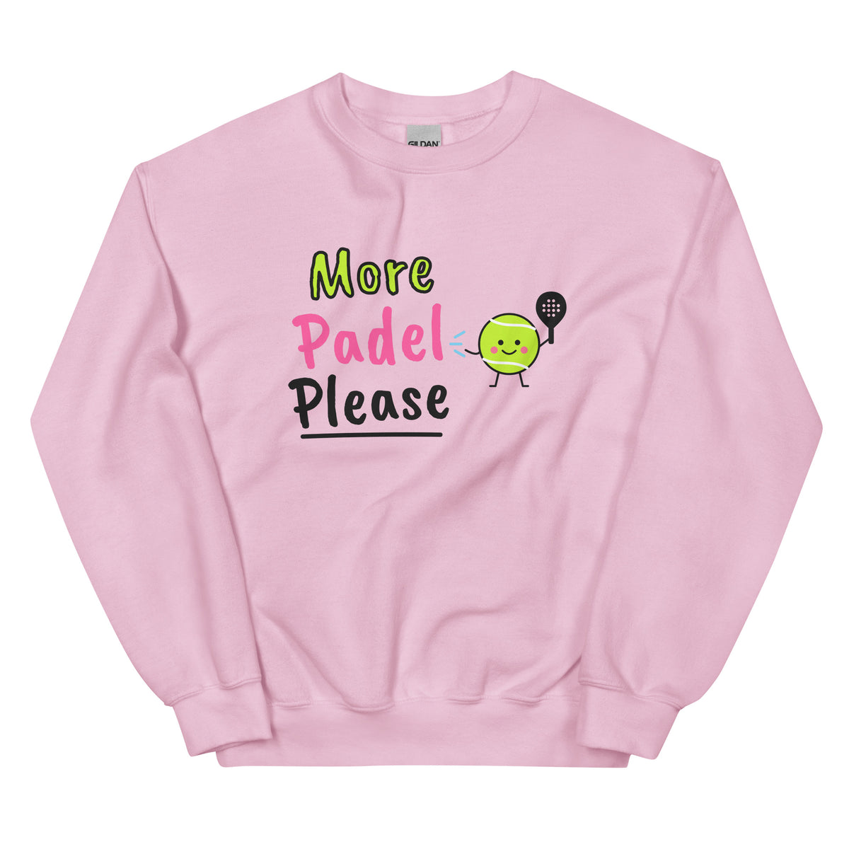 More Padel Please logo – padel sweatshirt, Light Pink