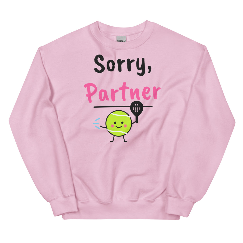 Sorry, Partner – padel sweatshirt, Light Pink
