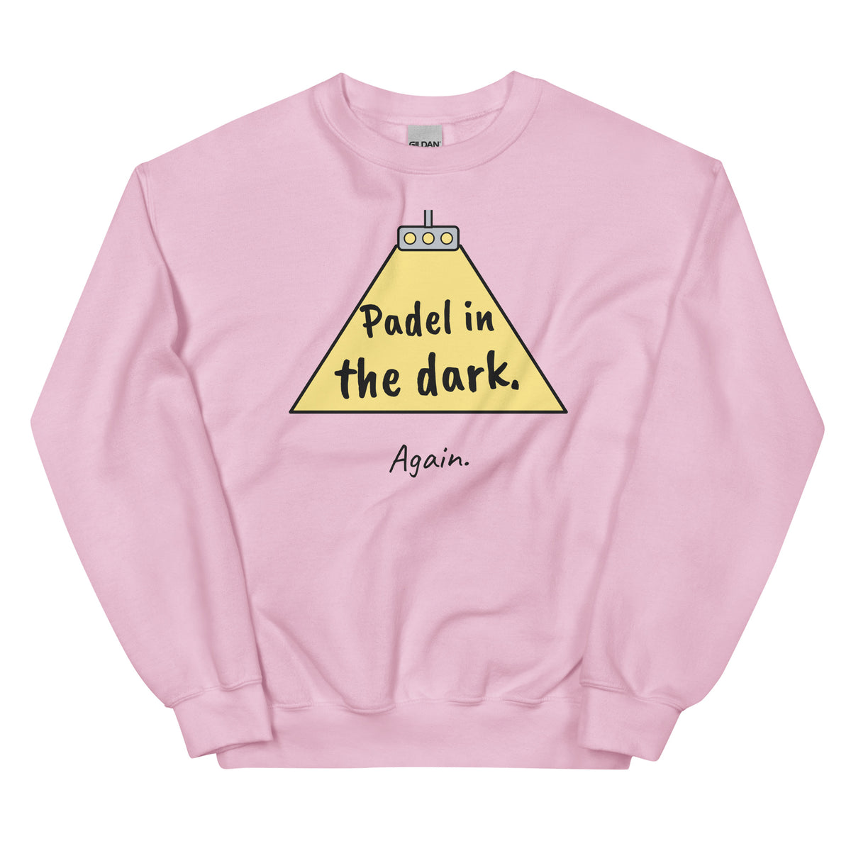 Padel in the dark. Again. – padel sweatshirt, Light Pink