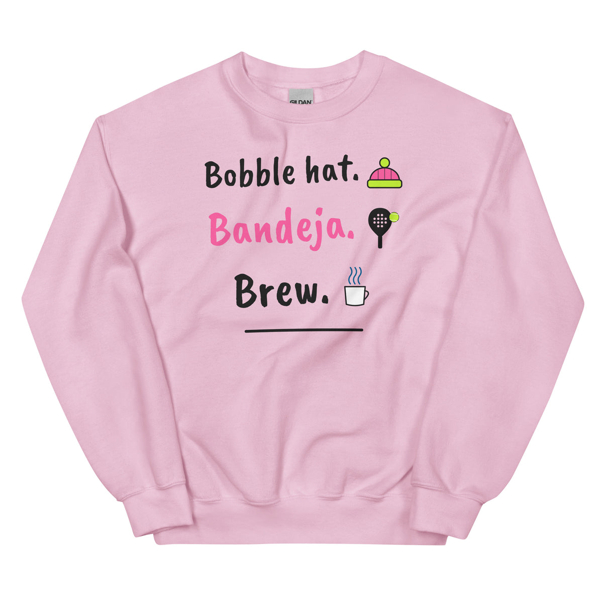 Bobble hat. Bandeja. Brew. – padel sweatshirt, Light Pink