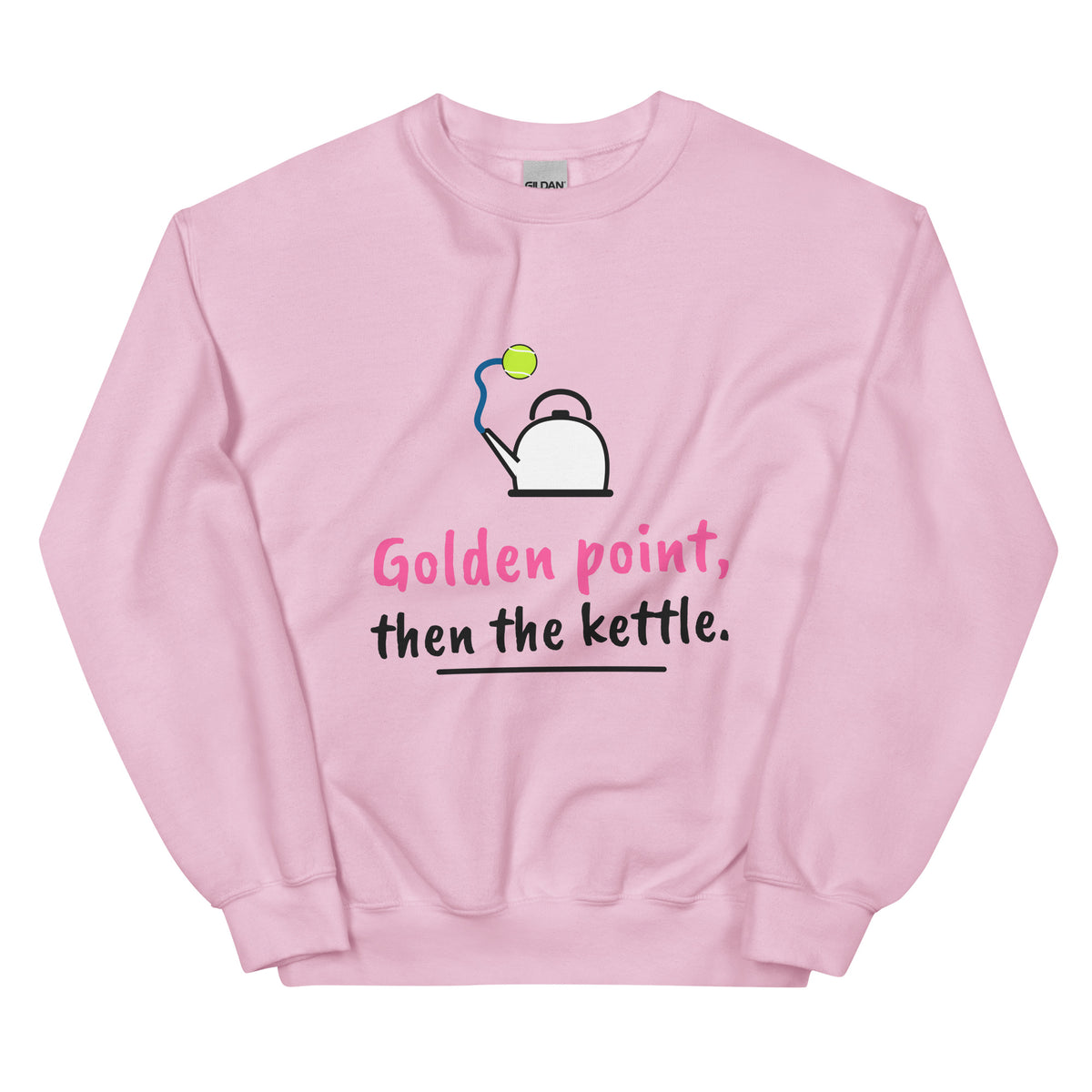 Golden point, then the kettle. – padel sweatshirt, Light Pink
