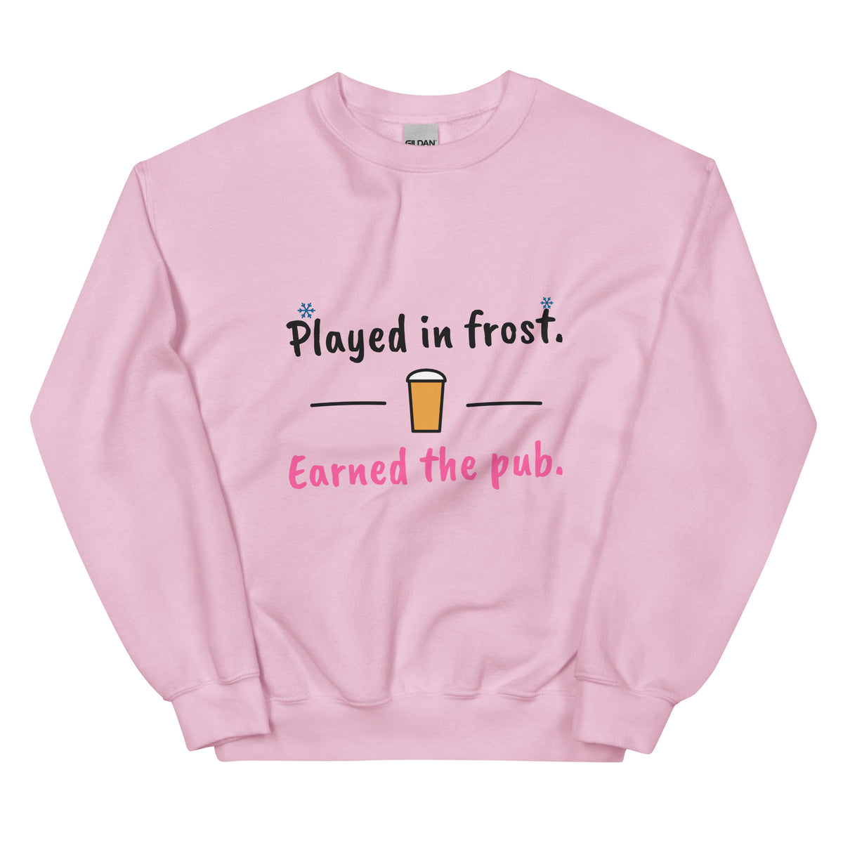 Played in frost. Earned the pub. – padel sweatshirt, Light Pink
