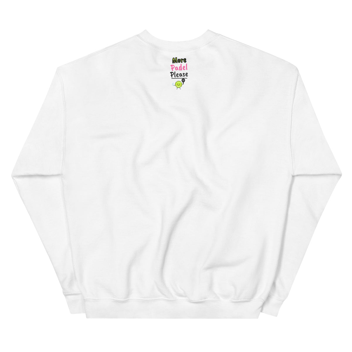 I Only Play for the Post-Match Pint – padel sweatshirt, White, back with neck logo