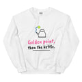 Golden point, then the kettle. – padel sweatshirt, White
