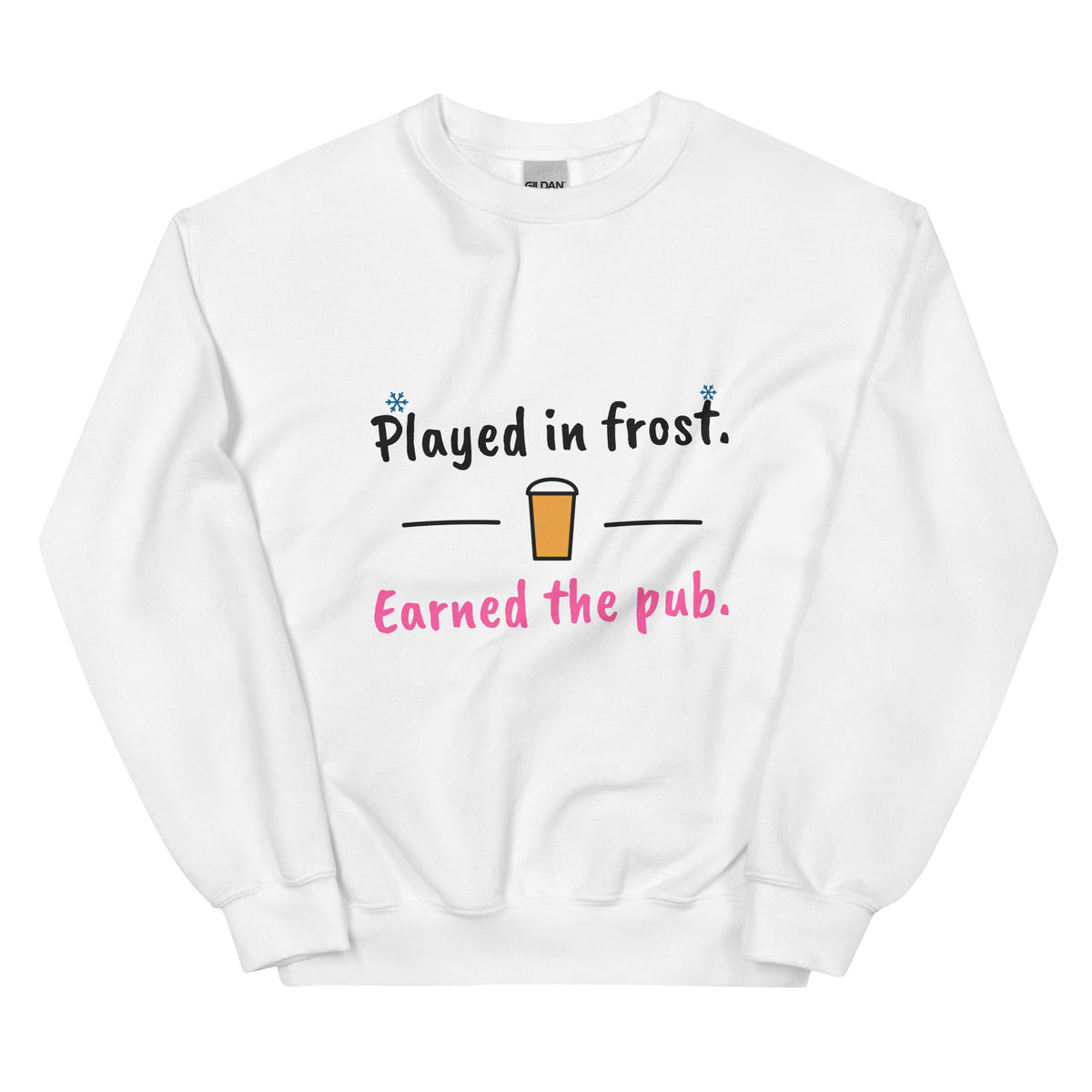 Played in frost. Earned the pub. – padel sweatshirt, White