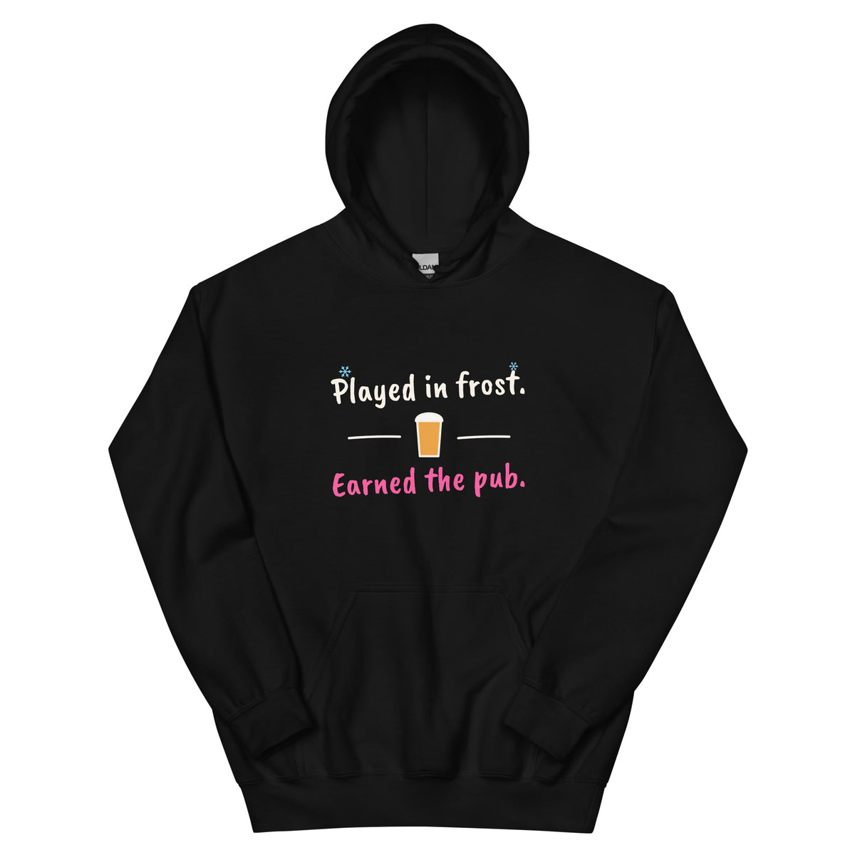 Played in frost. Earned the pub. – padel hoodie, Black