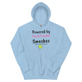 Powered by Tea & Terrible Smashes – padel hoodie, Light Blue