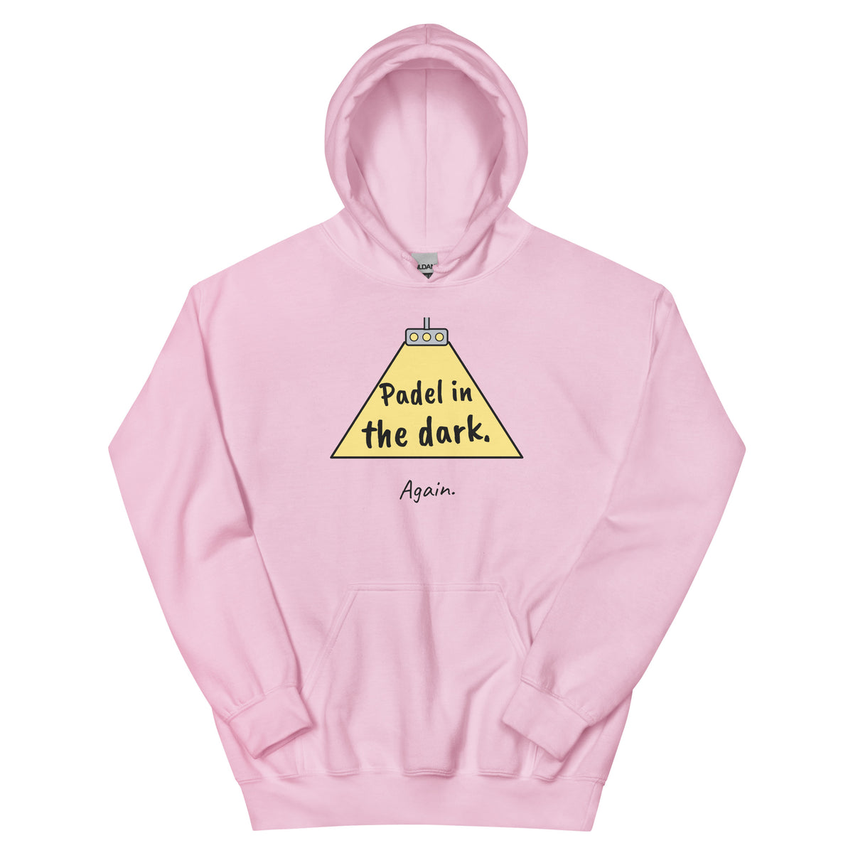 Padel in the dark. Again. – padel hoodie, Light Pink