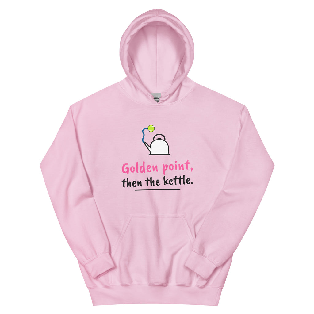 Golden point, then the kettle. – padel hoodie, Light Pink