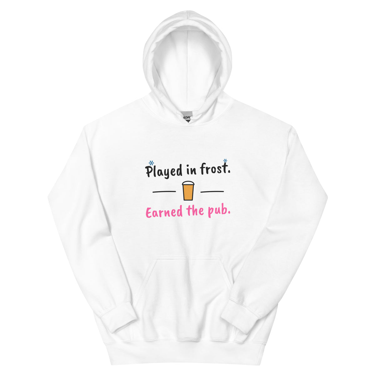 Played in frost. Earned the pub. – padel hoodie, White