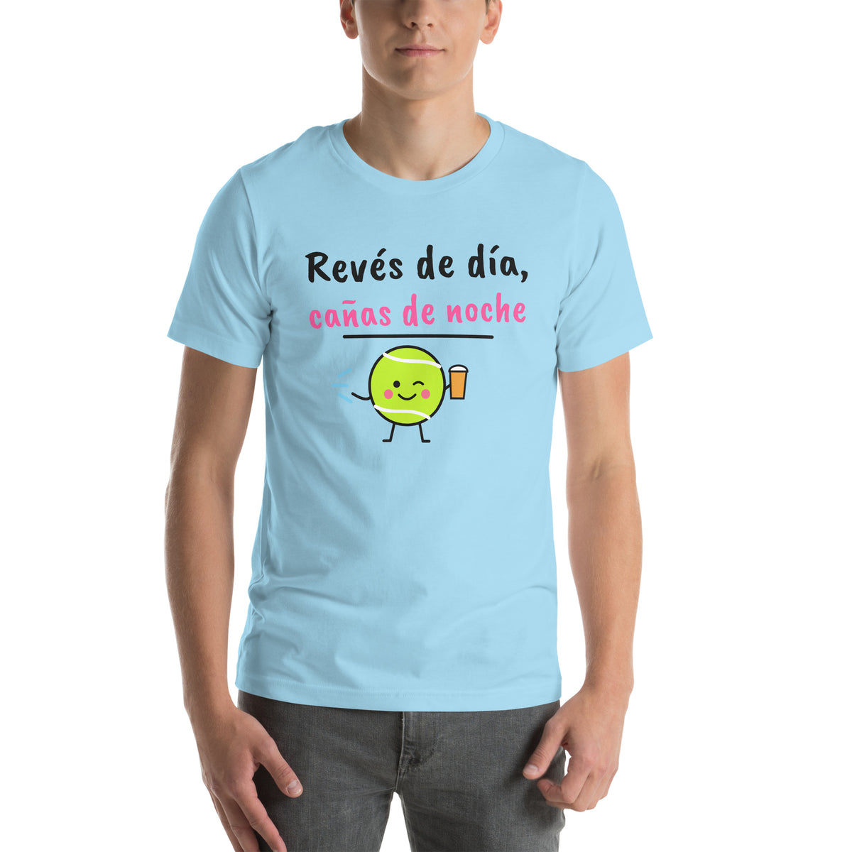 Front of the ocean blue Revés de Día Padel Tee
