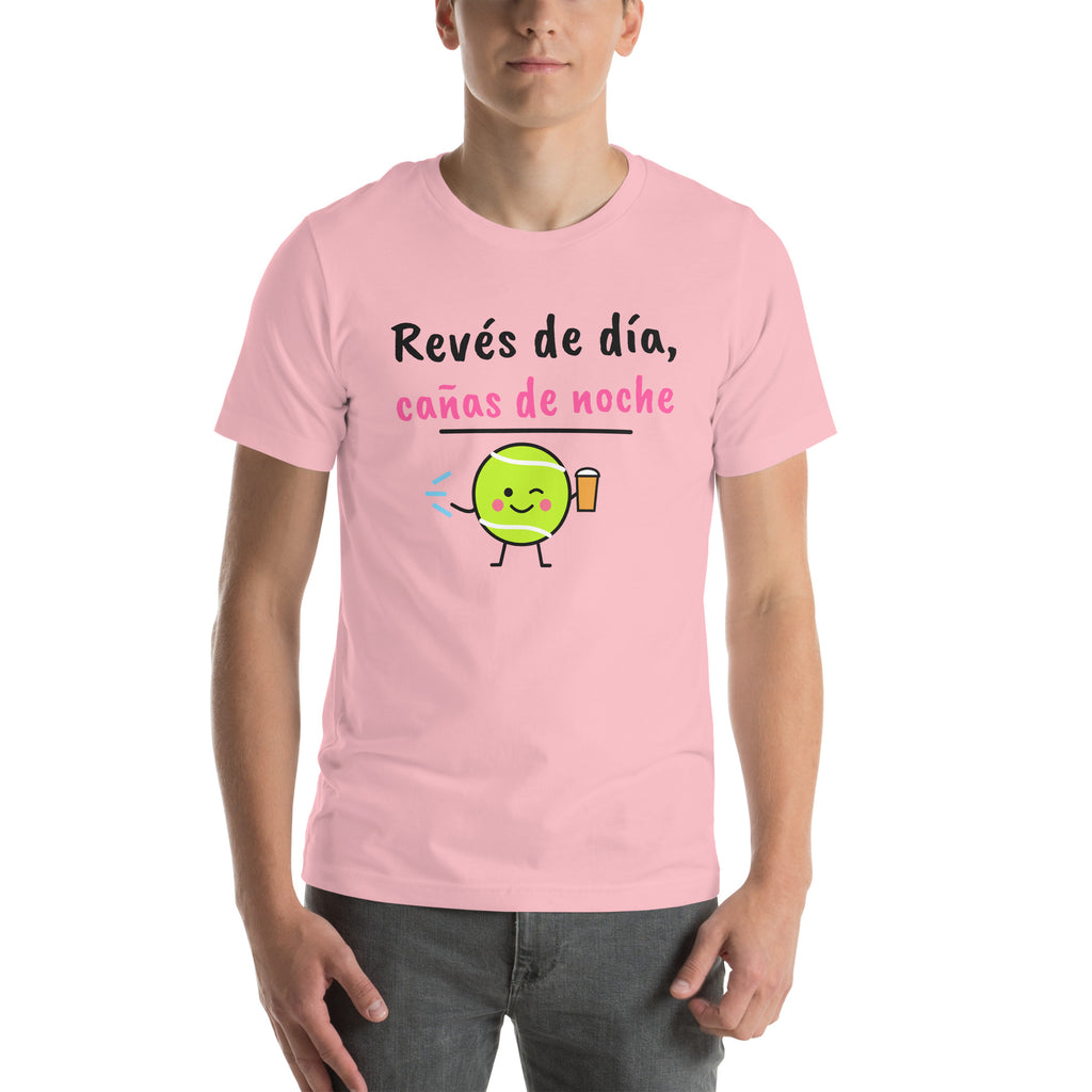 Front of the pink Revés de Día Padel Tee