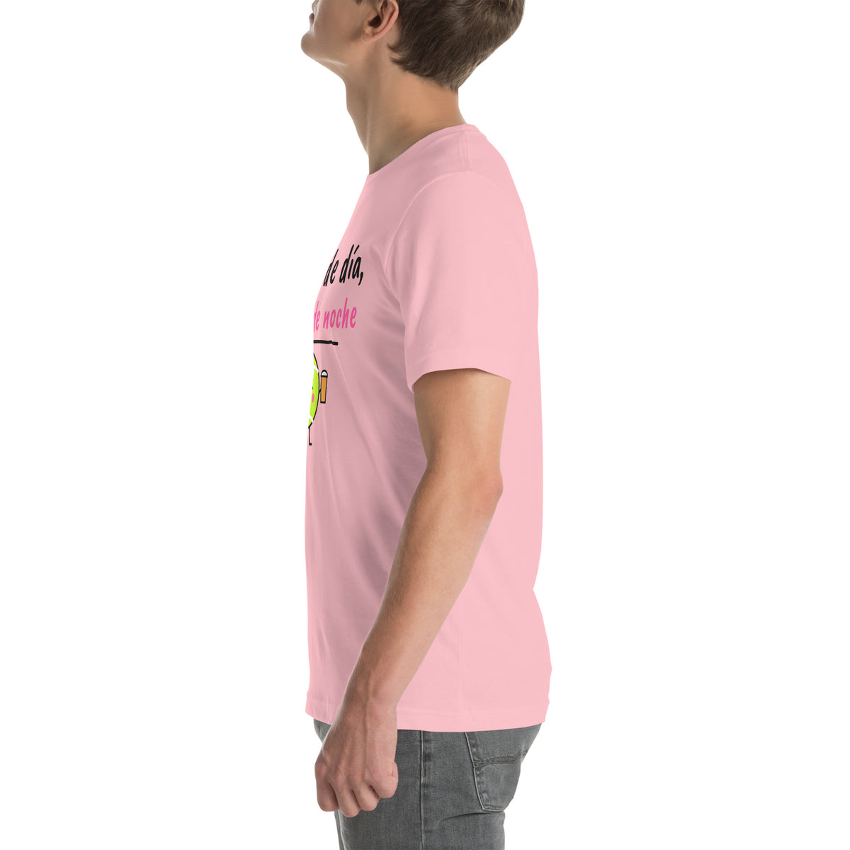 Left side of the pink Revés de Día Padel Tee