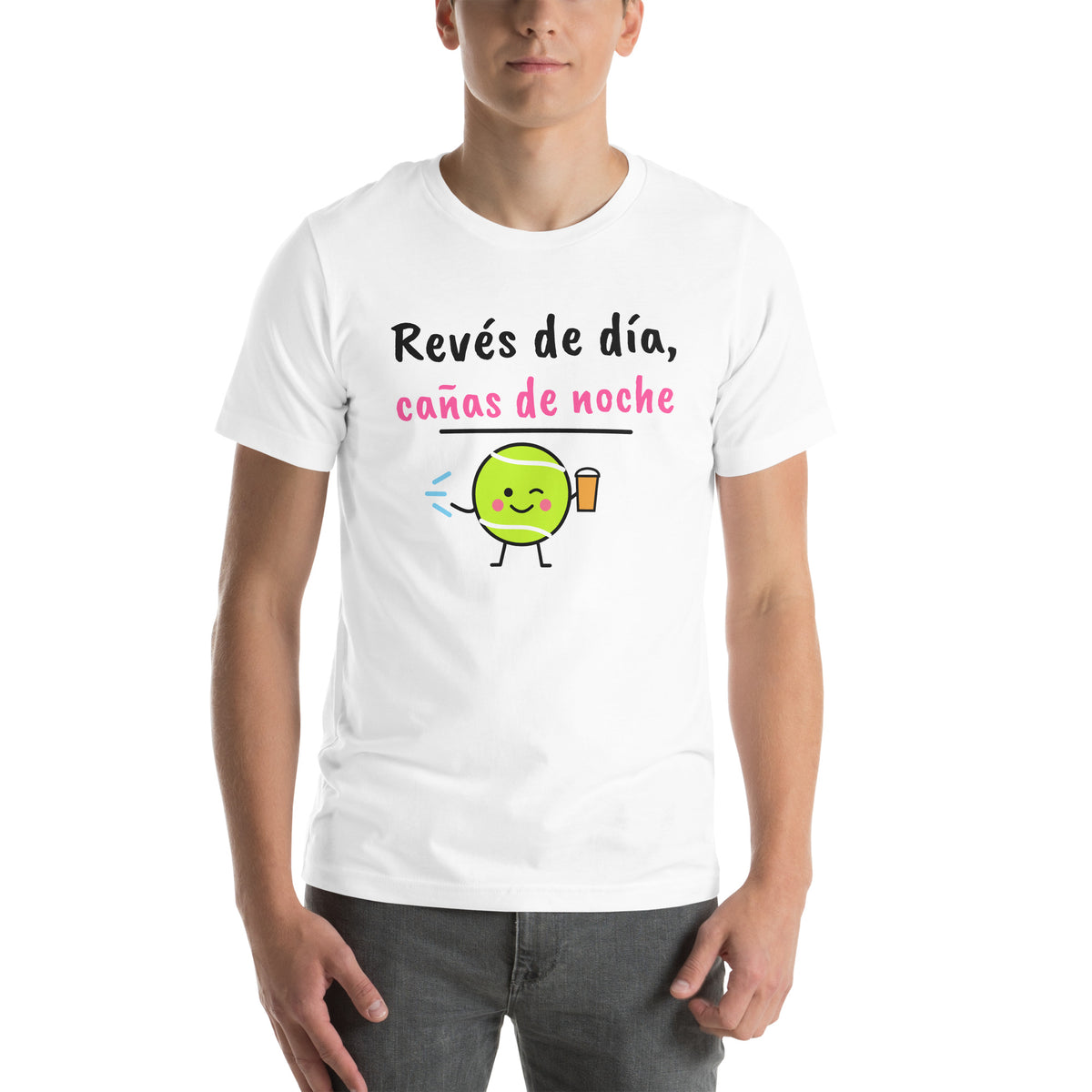 Front of the white Revés de Día Padel Tee