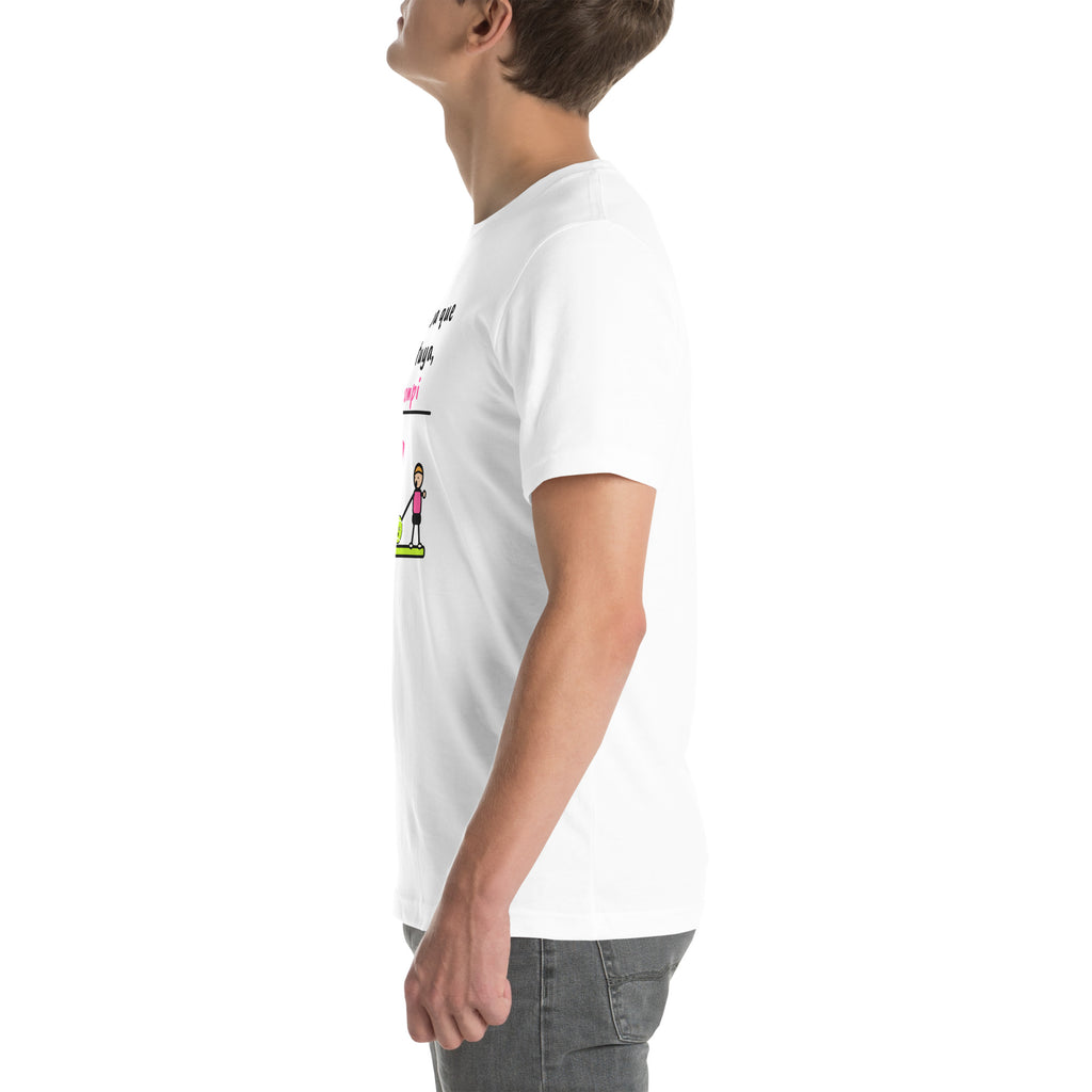 Left side of the white Pensaba Que Era Tuya, Compi Padel Tee